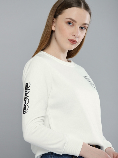 

Harvard Women White Printed Sweatshirt