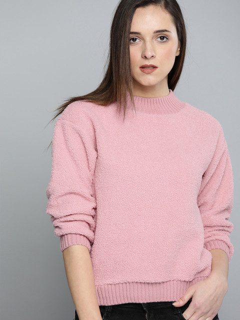 

Harvard Women Pink Solid Sweatshirt