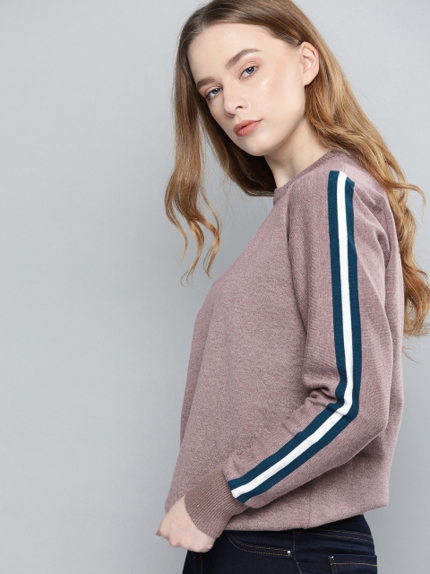 

Harvard Women Mauve Solid Sweater