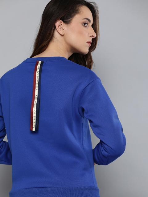

Harvard Women Blue Solid Sweatshirt