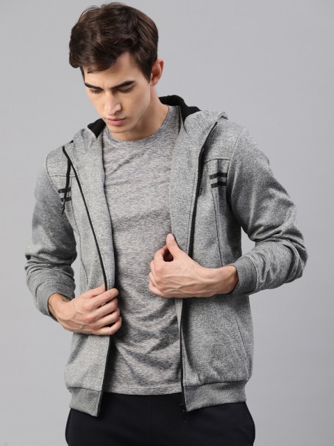 

HRX by Hrithik Roshan Men Grey Solid Sweatshirt, Grey melange