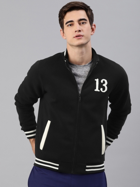 

HRX by Hrithik Roshan Lifestyle Men Black Solid High Neck Sweatshirts