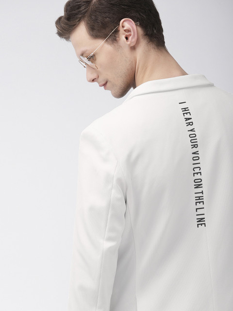 

Harvard Men White Self-Design Regular Fit Single-Breasted Casual Blazer