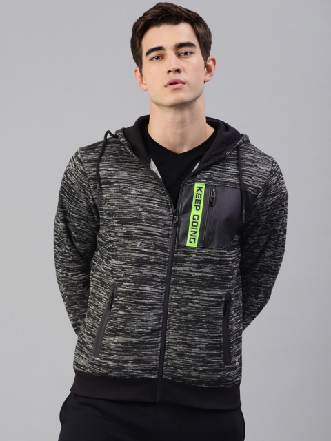 

HRX by Hrithik Roshan Active Men Charcoal Grey Solid Hooded Sweatshirts