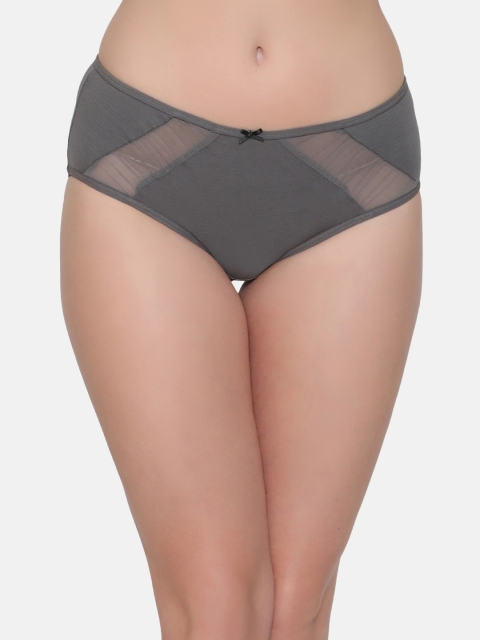 

Clovia Women Grey Solid Hipster Brief PN2495P05