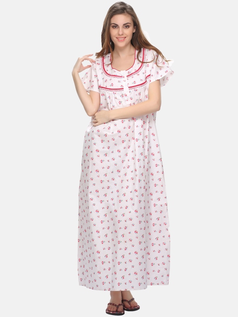 

Clovia Pink Printed Nightdress NS0588P14O