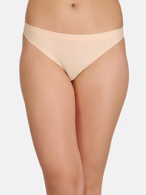 

Clovia Women Nude-Coloured Solid Thongs PN2431P24M