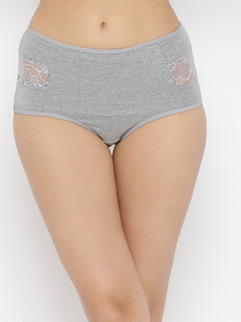 

Clovia Women Grey Melange Solid Hipster Brief PN2962P01XL