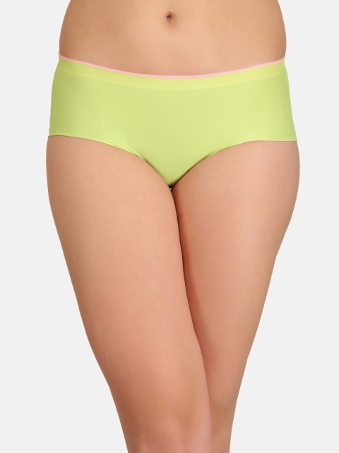 

Clovia Women Lime Green Solid Hipster Brief PN2430P11M