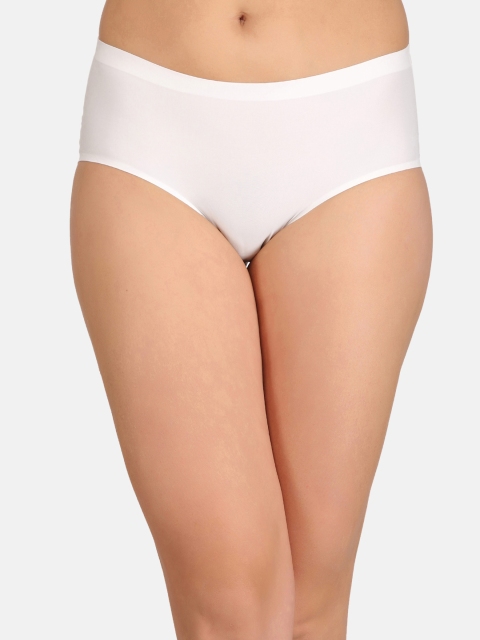 

Clovia Women White Solid Hipster Brief PN2429P18L