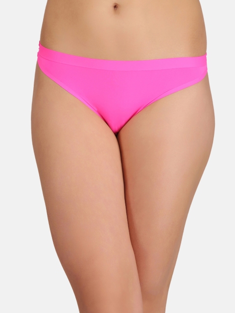

Clovia Women Pink Solid Thongs PN2431P22M