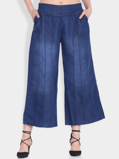 

Westwood Women Blue Relaxed Loose Fit Solid Culottes