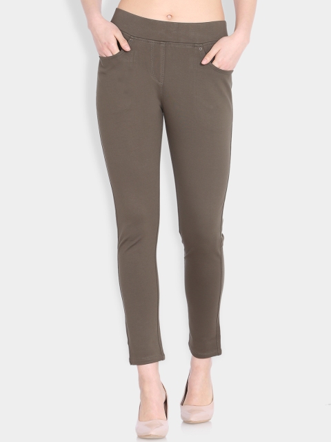 

Westwood Women Brown Solid Skinny-Fit Jeggings