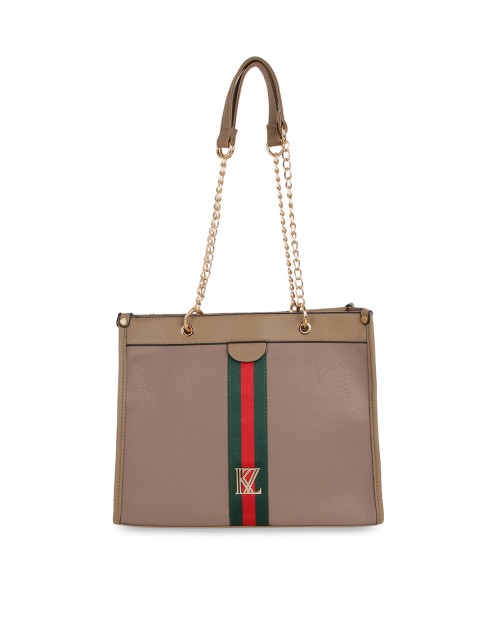 

Kazo Brown Striped Shoulder Bag