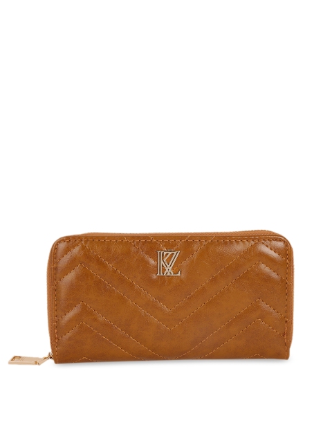 

Kazo Women Tan Brown Solid Zip Around Wallet