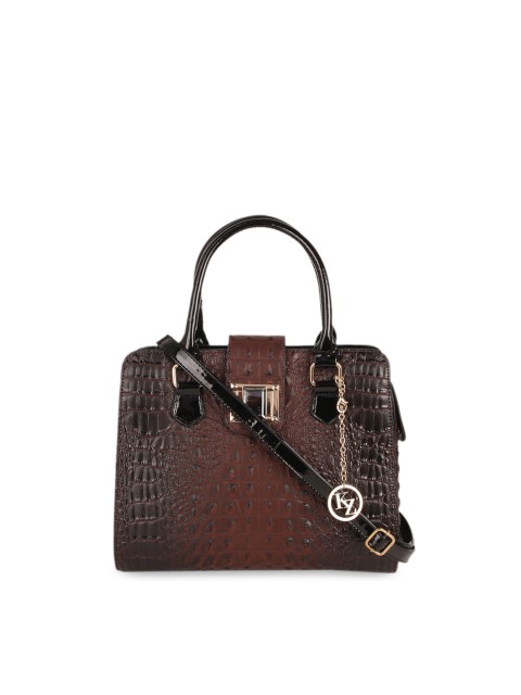 

Kazo Brown Textured Handheld Bag