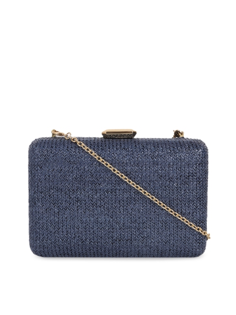 

Kazo Navy Blue Textured Clutch