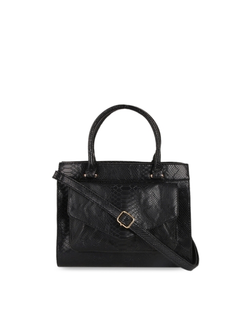 

Kazo Black Textured Handheld Bag