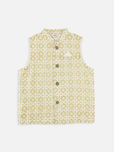 

Pantaloons Junior Boys Gold-Toned Printed Waistcoat