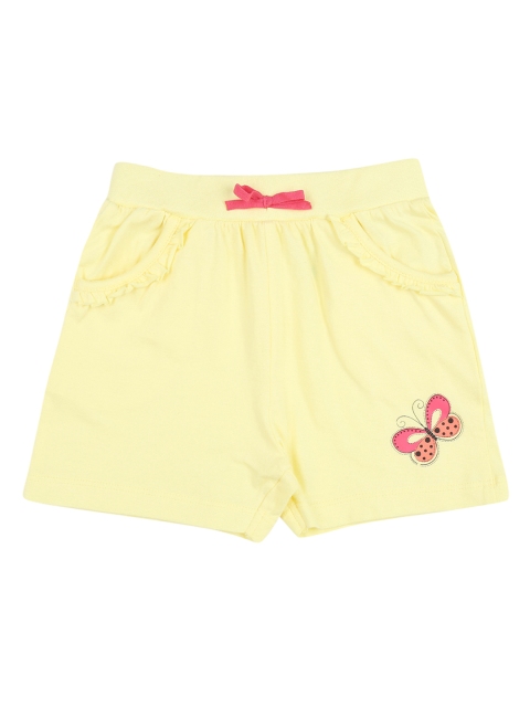 

Pantaloons Baby Girls Yellow Solid Regular Fit Regular Shorts