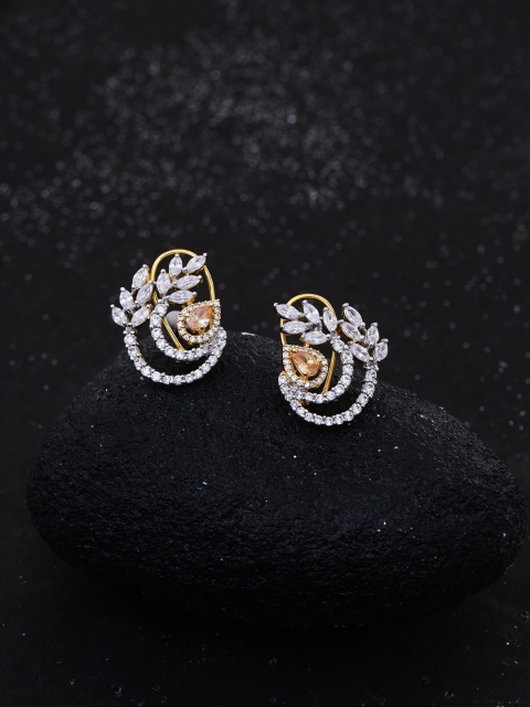 

Studio Voylla Gold-Toned Paisley Shaped Studs