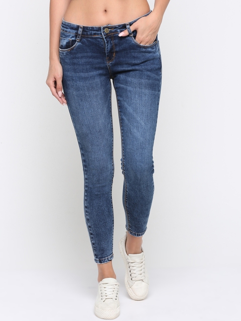 

ZHEIA Women Blue Skinny Fit Mid-Rise Clean Look Jeans