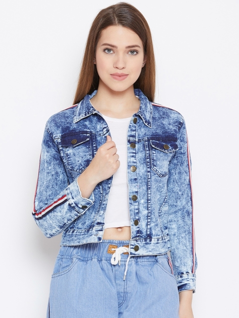 

ANTS Women Blue Washed Denim Jacket