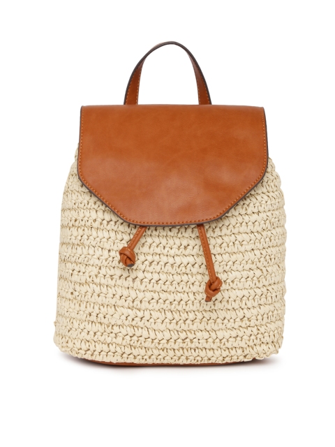 

Accessorize Women Beige & Brown Backpack