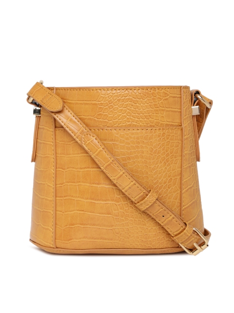

Accessorize Mustard Yellow Textured Sling Bag