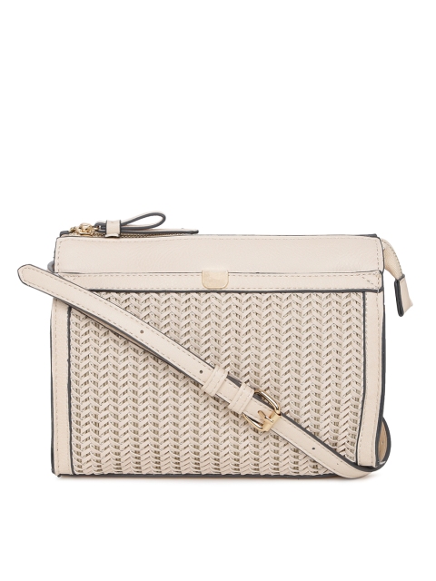 

Accessorize Cream-Coloured Textured Sling Bag