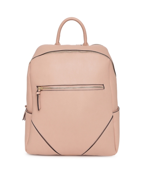 

Accessorize Women Pink Solid Backpack