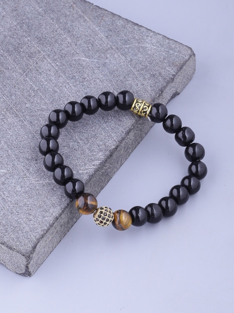 

Dare by Voylla Black Brass Brass-Plated Handcrafted Link Bracelet