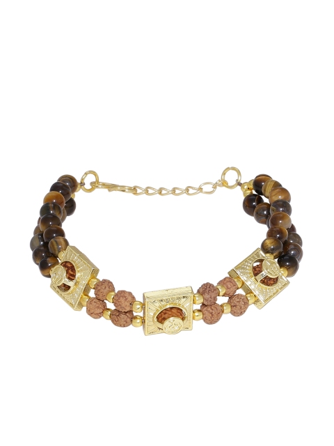 

Dare by Voylla Men Gold-Toned Brass-Plated Handcrafted Link Bracelet