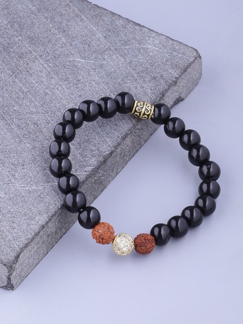 

Dare by Voylla Gold-Toned Wood Brass-Plated Handcrafted Link Bracelet
