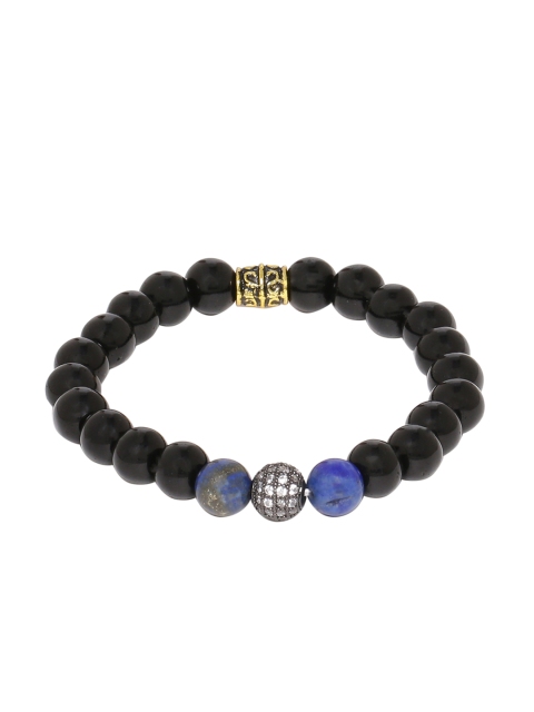 

Dare by Voylla Black Brass Brass-Plated Handcrafted Link Bracelet