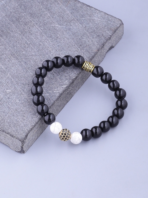 

Dare by Voylla Men Black Brass-Plated Handcrafted Link Bracelet