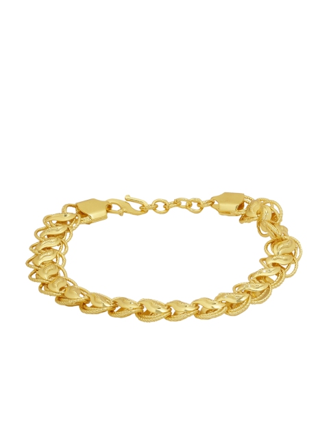 

Dare by Voylla Men Gold-Toned Brass-Plated Handcrafted Link Bracelet