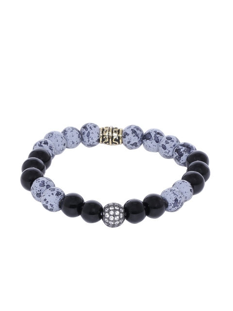 

Dare by Voylla Men Blue & Black Brass Brass-Plated Handcrafted Link Bracelet
