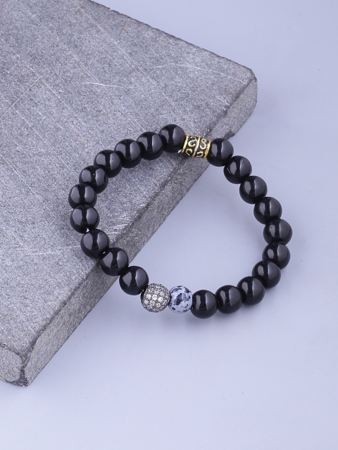 

Dare by Voylla Men Black Brass-Plated Handcrafted Link Bracelet