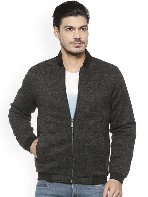 

Van Heusen Men Black Solid Bomber