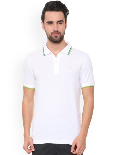 

Van Heusen Men White Solid Polo Collar T-shirt
