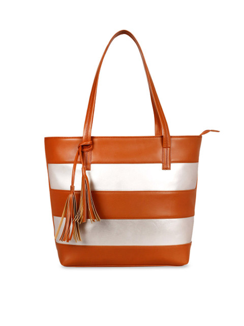 

Berrypeckers Tan Brown & Silver-Toned Colourblocked Shoulder Bag