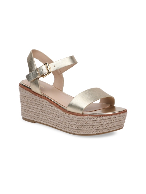 

ALDO Women Gunmetal-Toned Solid Sandals, Metallic