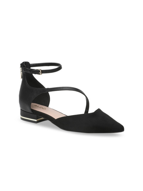 

ALDO Women Black Solid Suede Ballerinas