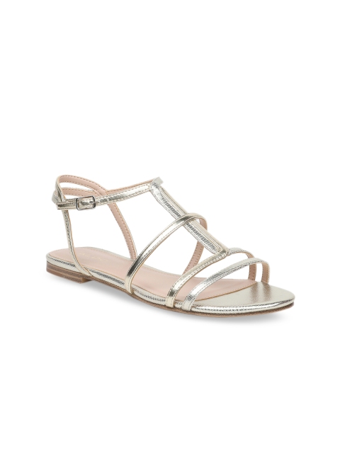 

ALDO Women Silver-Toned Solid Gladiators