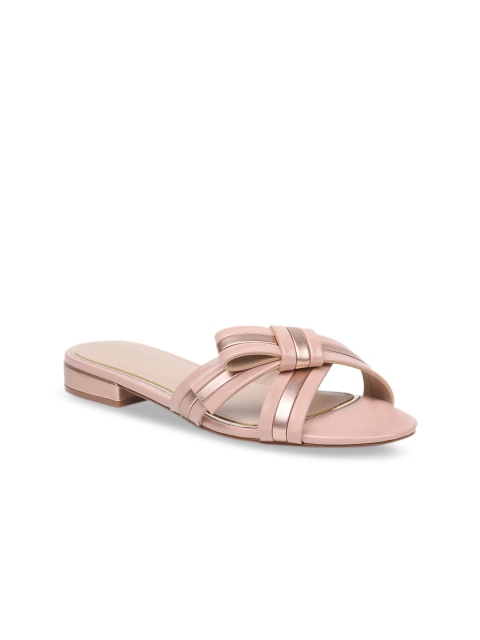

ALDO Women Pink Solid Open Toe Flats