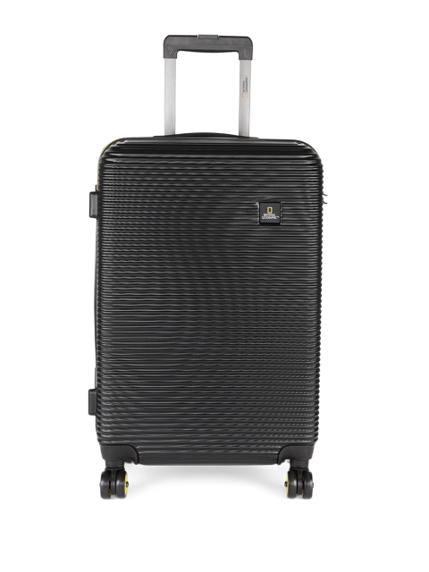 

National Geographic Unisex Black Patterned Abroad 71cm Large Trolley Suitcase