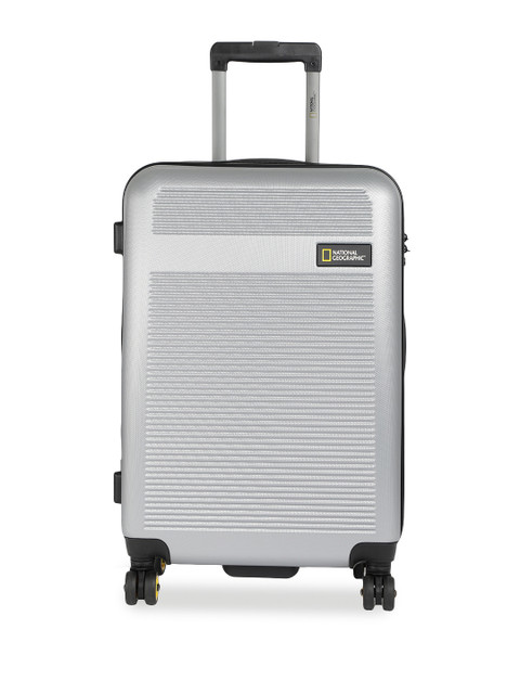 

National Geographic Unisex Silver-Toned Aerodrome Medium Trolley Suitcase