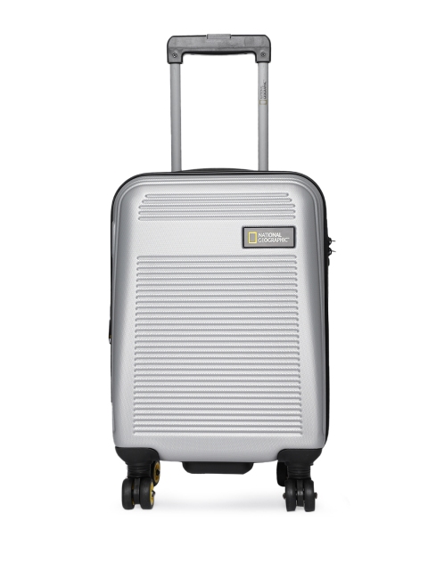 

National Geographic Unisex Silver-Toned Aerodrome Cabin Trolley Suitcase