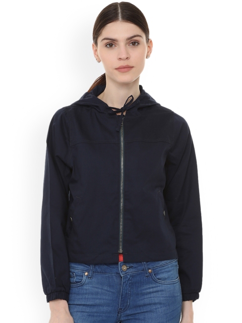 

Van Heusen Women Navy Blue Solid Tailored Jacket